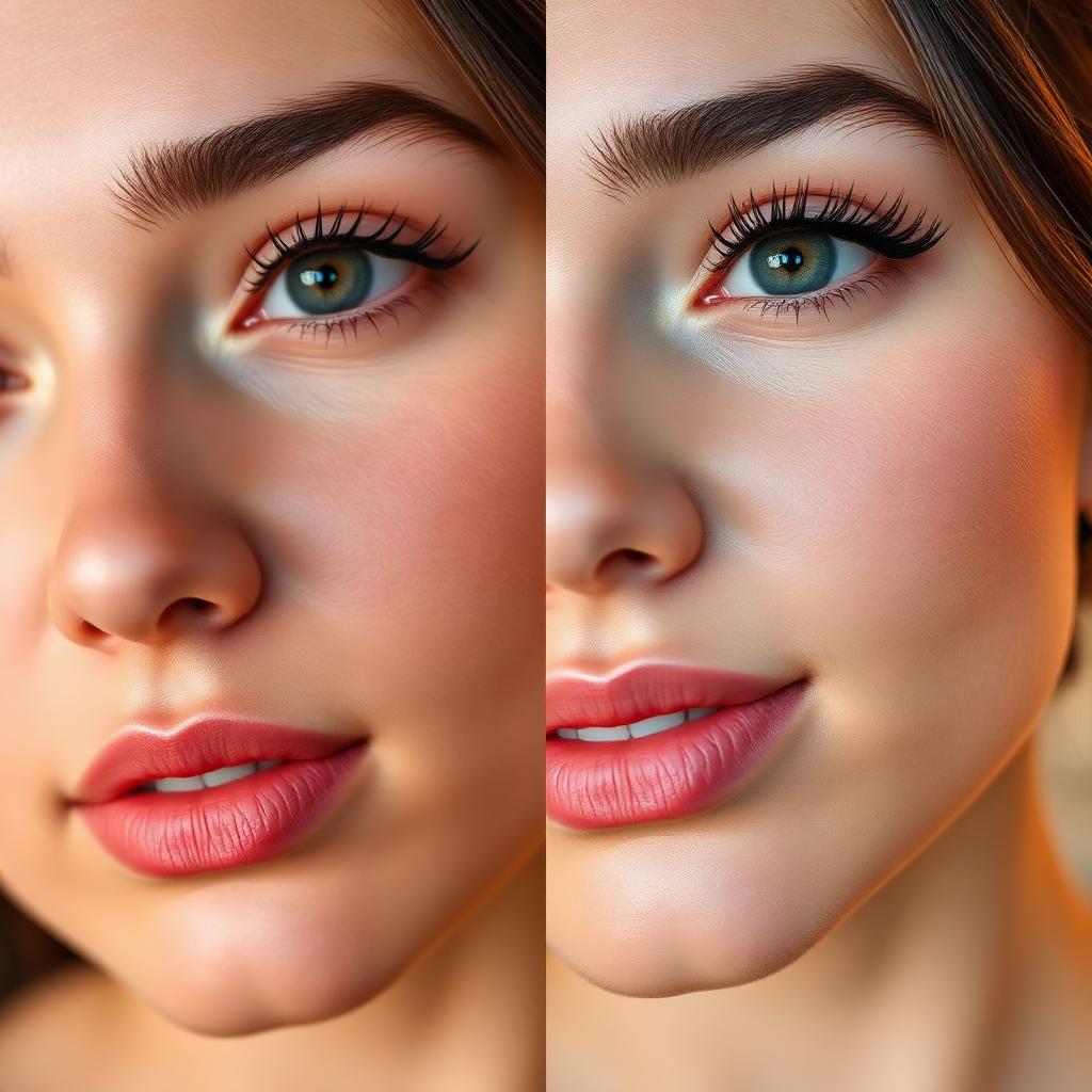 Before and after: lash clusters adding length and volume on short natural lashes
