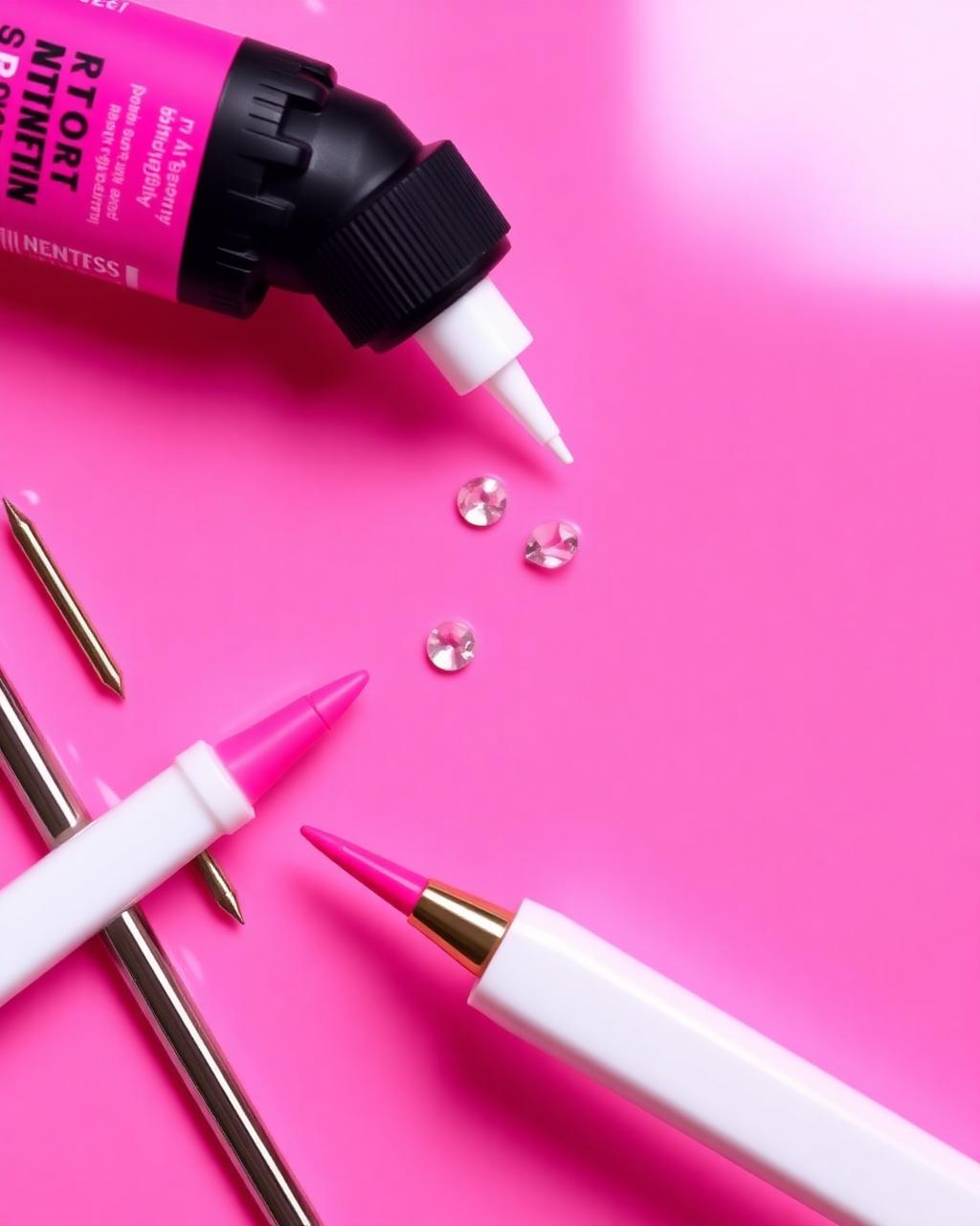 Lash Barb Beauty Forever Bond pink lash glue tube with precision brush applicator